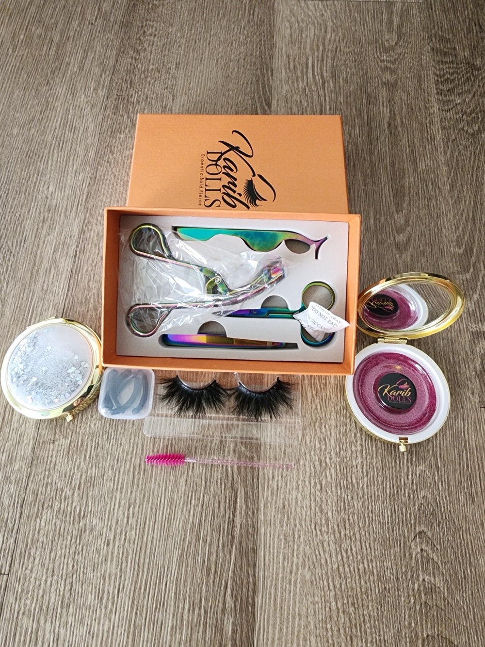 Iridescent Eyelash Tool Kit with Faux Mink Eyelashes